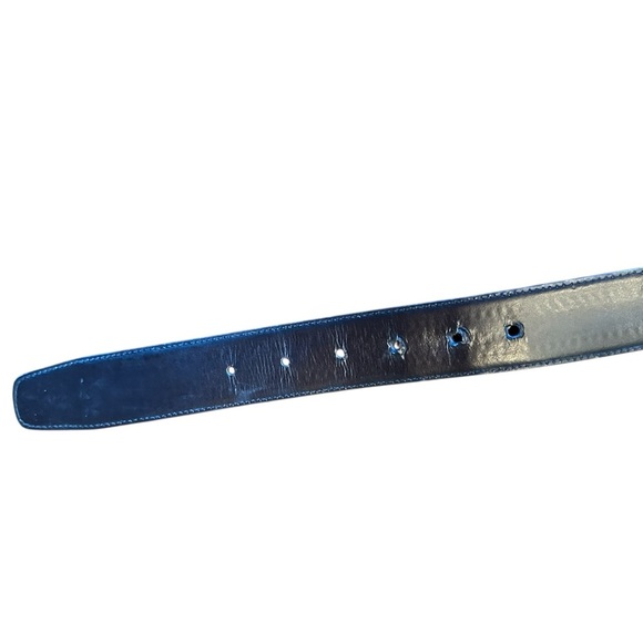 Men's Black Italian Leather Belt 38/95 - Picture 4 of 7